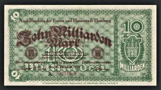 Vad - Hamburg - 10 Milliarden Mark Inflation Note - 2 Unc