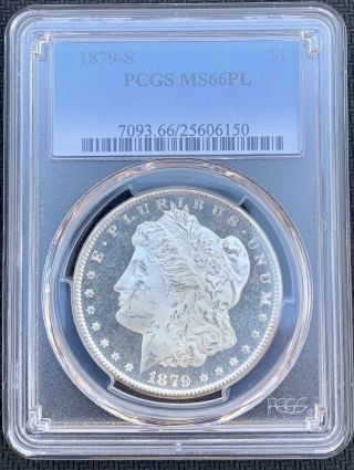 1879 - S Morgan Silver Dollar Pcgs Ms66pl Dmpl Obverse