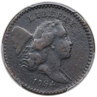 1794 Liberty Cap Half Cent,  High Relief Head,  C - 9,  R2,  Pcgs F Detail