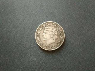 Slovakia 10 Korun 1939 Pribina Coin