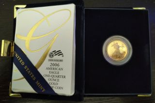 2006 Gold Proof American Eagle 1/4oz With And