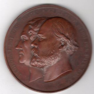 1861 Belgium Medal For King Leopold I & King William Iii At Liege