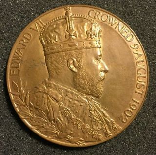 1902 King Edward Vii Coronation Celebration Medal With Case