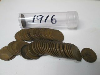 1916 Roll Of Lincoln Wheat Pennies