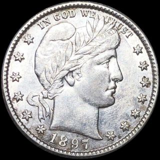 1897 - O Barber Silver Half Dollar Looks Uncirculated Orleans Collectible Coin
