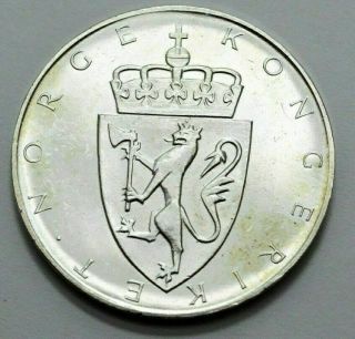1964 10 Kroner Norway Constitution Commem.  Foreign Silver Coin,  N R