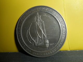 1974 Medallion For The 25th Year Of Newfoundland Confederation,  2.  2oz Silver