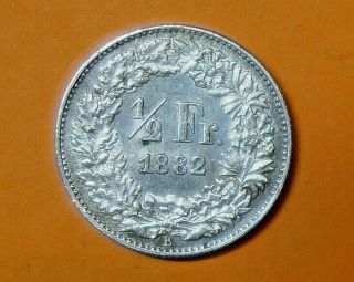 Switzerland : Silver Half Franc 1882.  0.  835 Silver