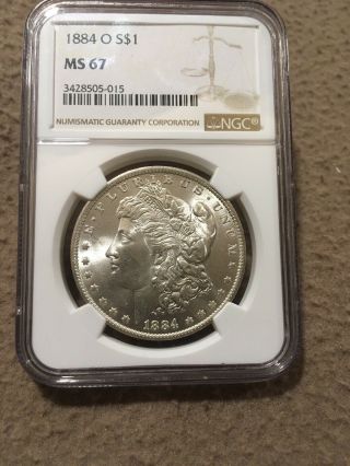 Morgan Silver Dollar 1884 - O Ngc Ms67