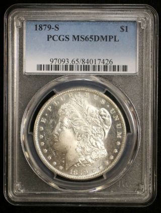 1879 - S Morgan Silver Dollar Pcgs Ms65dmpl Rare - 01950