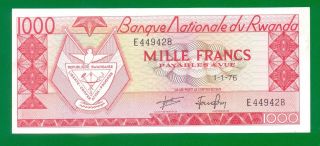 Rwanda 1000 Francs 1976 P10c Unc