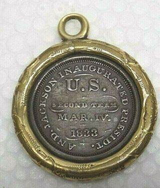 1833 President Andrew Jackson 2nd Term Presidential Inauguration Medal Pendant 4