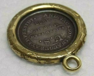 1833 President Andrew Jackson 2nd Term Presidential Inauguration Medal Pendant 5