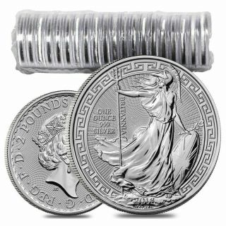 Roll Of 20 - 2018 Great Britain 1 Oz Silver Britannia Oriental Border Coin Bu