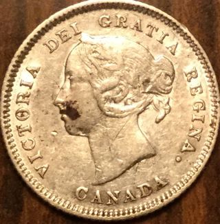 1883 Canada Silver 5 Cents In