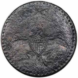 1789 George Washington Inaugural Button,  Heraldic Eagle,  Xf Detail