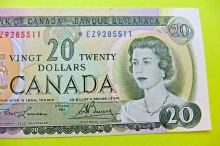 1969 Bank of Canada 20 Dollar Replacement Note - EZ9285511.  AU 55 - Almost UNC 2