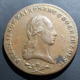 Old Foreign World Coin: 1800 - B Austria 6 Kreuzer