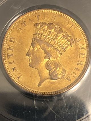 1854 - O $3 Gold Princess,  Pcgs,  Only 24,  000 Minted
