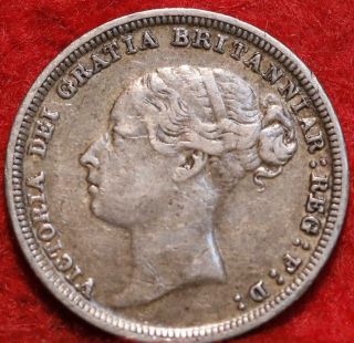 1880 Great Britain 6 Pence Silver Foreign Coin