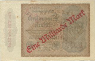 1923 1 BILLION MARK GERMANY CURRENCY REICHSBANKNOTE GERMAN BANKNOTE NOTE MONEY 2