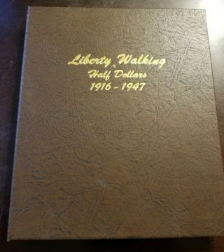 Complete Set 65 Walking Liberty Half Dollars In Album 1916 - 1947 Incl 1921 1921 - D