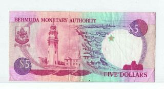 Bermuda 5 Dollars 12.  11.  1992 VF 2
