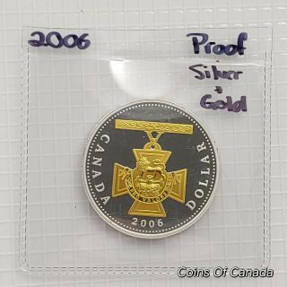 2006 Canada Silver,  Gold Dollar Uncirculated Proof Victoria Cross Coinsofcanada