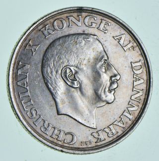 Silver - World Coin - 1945 Denmark 2 Kroner - World Silver Coin 15 Grams 004