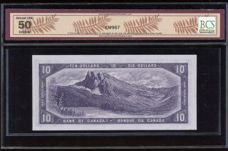 1954 Bank of Canada $10 Devil ' s Face Note - BCS AU50,  - D/D1631050 2