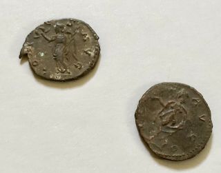 Roman Empire Tetricus I & Tetricus II Antoninianus Follis Denarius 3