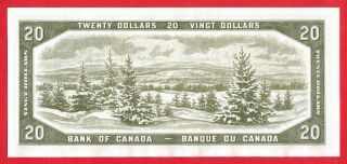 ✪ 1954 $20 Bank of Canada Note Devil Face D/E Prefix - AU Cleaned 2