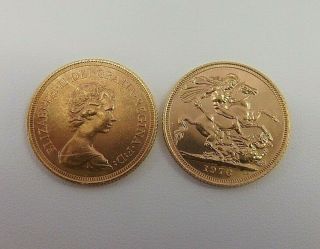 1976 Elizabeth Ii Dei Gratia Regina F:d Gold Coin: 7.  315 Grams/ 0.  258 Oz Of Gold