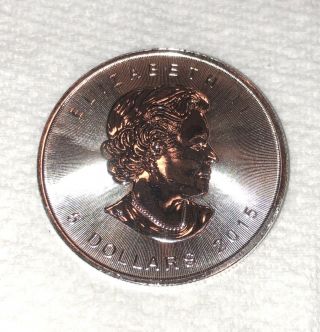 2015 Canadian Silver Maple Leaf $5 Coin - 1 Troy Oz.  9999 Fine Bu Roll Of 25 Qty