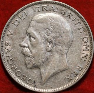 1929 Great Britain 1/2 Crown Silver Foreign Coin
