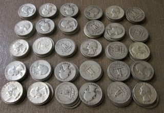 $30 Face Value Of Silver Quarters - - 120 Of Them.  Posted Under Spot