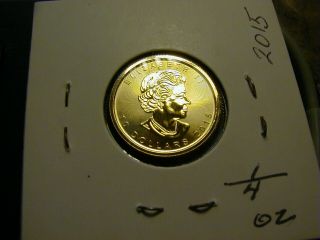 1/4 oz.  9999 Canadian gold coin 2015 5