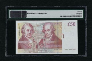 2010 Great Britain Bank of England 50 Pounds Pick 393a PMG 66 EPQ Gem UNC 2