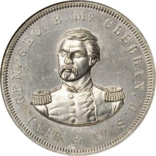 (1864) George B.  Mcclellan Campaign - Dewitt - Gmcc - 1864 - 9 / Ngc Ms - 62