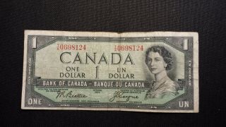 1954 Bank Of Canada Money $1 - - Devil 