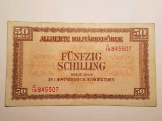 Austria Series 1944 50 Schilling Allied Military Currency Banknote P109