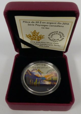 2016 Canada 20 Dollars Fine Silver Coin Lake