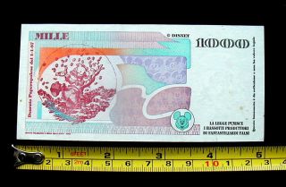 1997 Italy DISNEY banknote Uncle Scrooge 1000 Fantastiliardi UNC 2