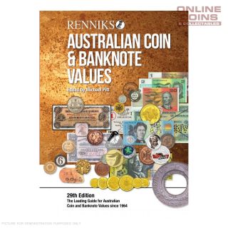 Renniks Australian Coin & Banknote Values 29th Edition Softcover