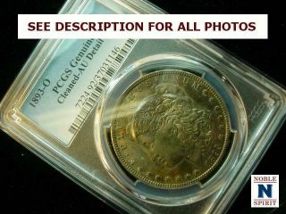 Noblespirit Key Date 1893 - O Morgan Silver Dollar Pcgs Au Graded