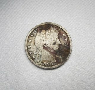 1892 - O Silver Barber Quarter Coin Ah569