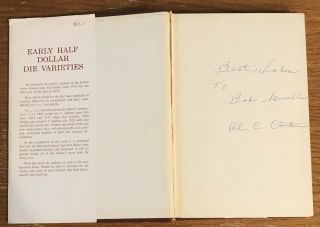 Early Half Dollar Die Varieties 1794 - 1836,  Overton,  1967 first edition,  signed 2