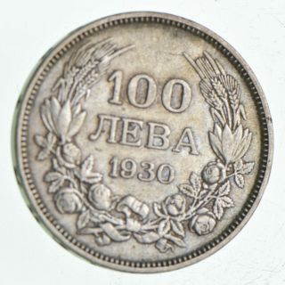 SILVER - WORLD Coin - 1930 Bulgaria 100 Leva - World Silver Coin - 20g 867 2