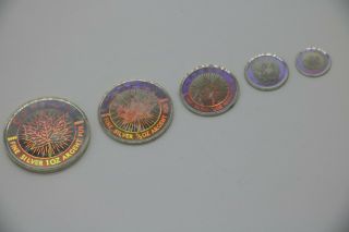 2003 Royal Canadian Canada Hologram 5 - Coin Silver Maple Leaf Impaired Set 2