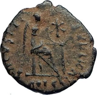 Aelia Flacilla Theodosius I Wife 383ad Ancient Roman Coin Victory Chi - Rho I67712